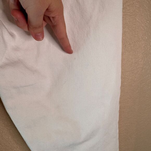 Re/Done 70s Stove Pipe Jeans Womens 27 White Distressed Denim Cropped Raw Hem - Picture 9 of 15